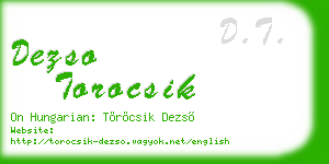 dezso torocsik business card