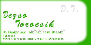 dezso torocsik business card